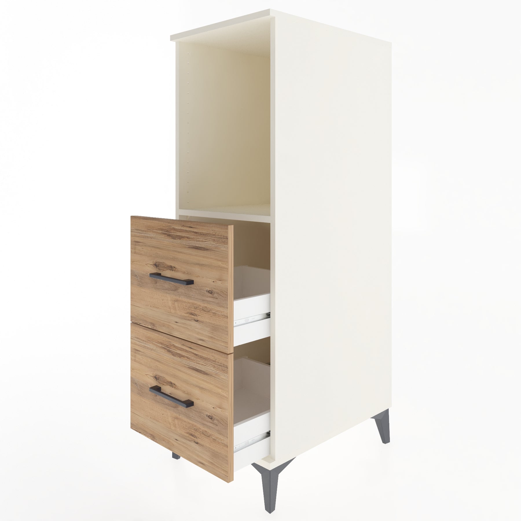 Woodntry Modüler Dolap Aytaşı 44x59x122 cm Çekmeceli ve Raflı CR97-1