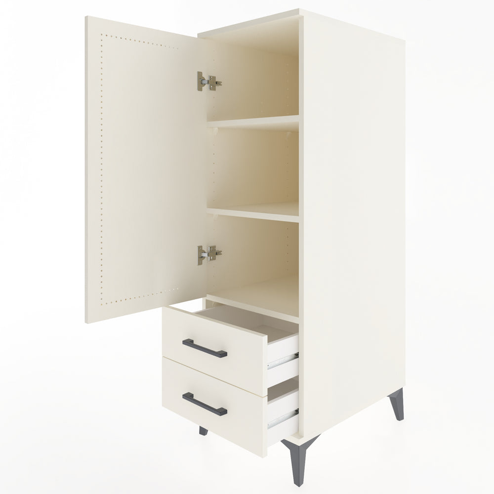 Woodntry Modular Cabinet Moonstone 44x59x122 cm with Doors and Drawers KC47-1