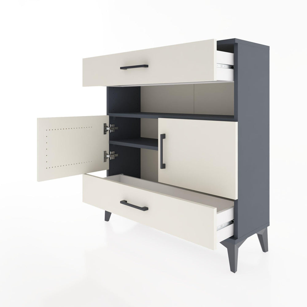 Woodntry Modular Dresser Anthracite 88x30x84 cm Functional F47-2