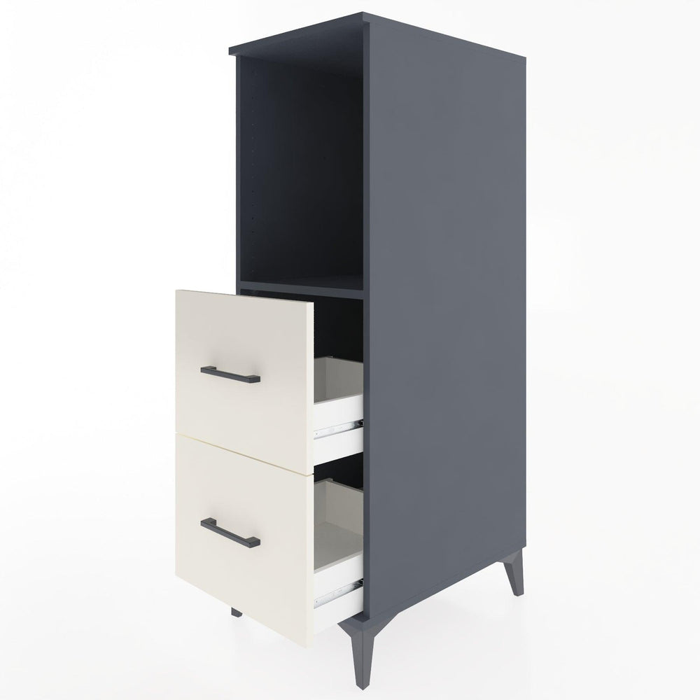 Woodntry Modular Cabinet Anthracite 44x30x122 cm with Drawers and Shelves CR97-2