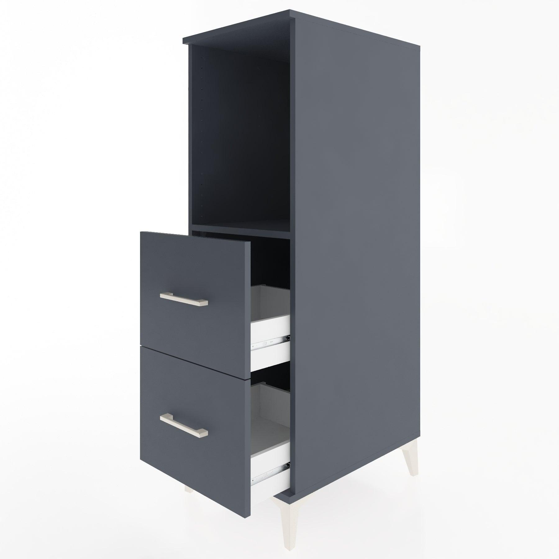 Woodntry Modular Cabinet Anthracite 44x30x122 cm with Drawers and Shelves CR97-2