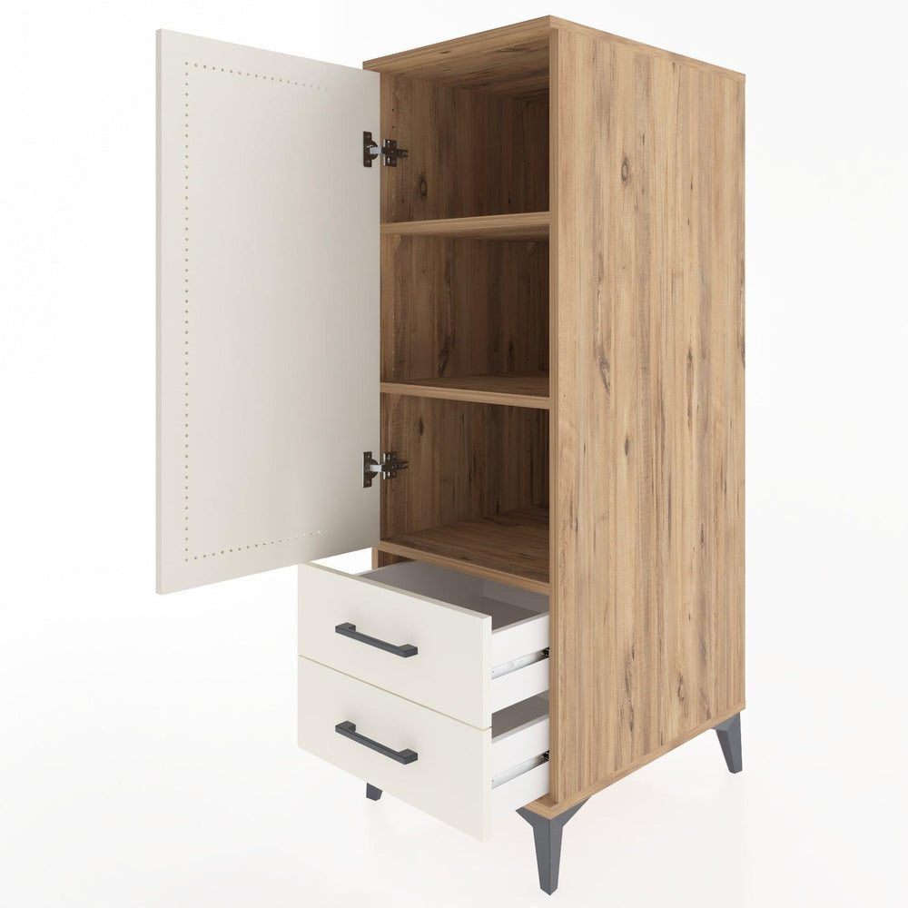 Woodntry Modular Cabinet Pine 44x30x122 cm with Doors and Drawers KC47-3