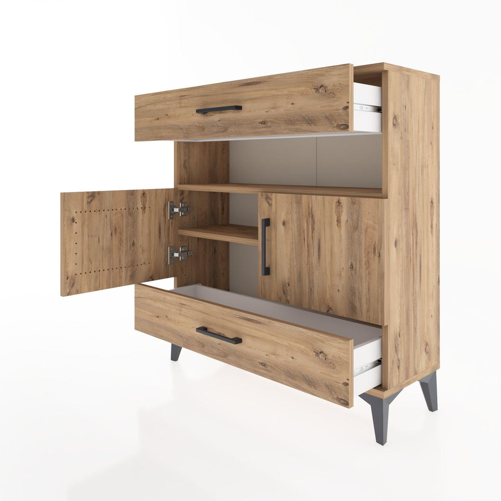 Woodntry Modüler Şifonyer Çam 88x30x84 cm Fonksiyonel F47-3