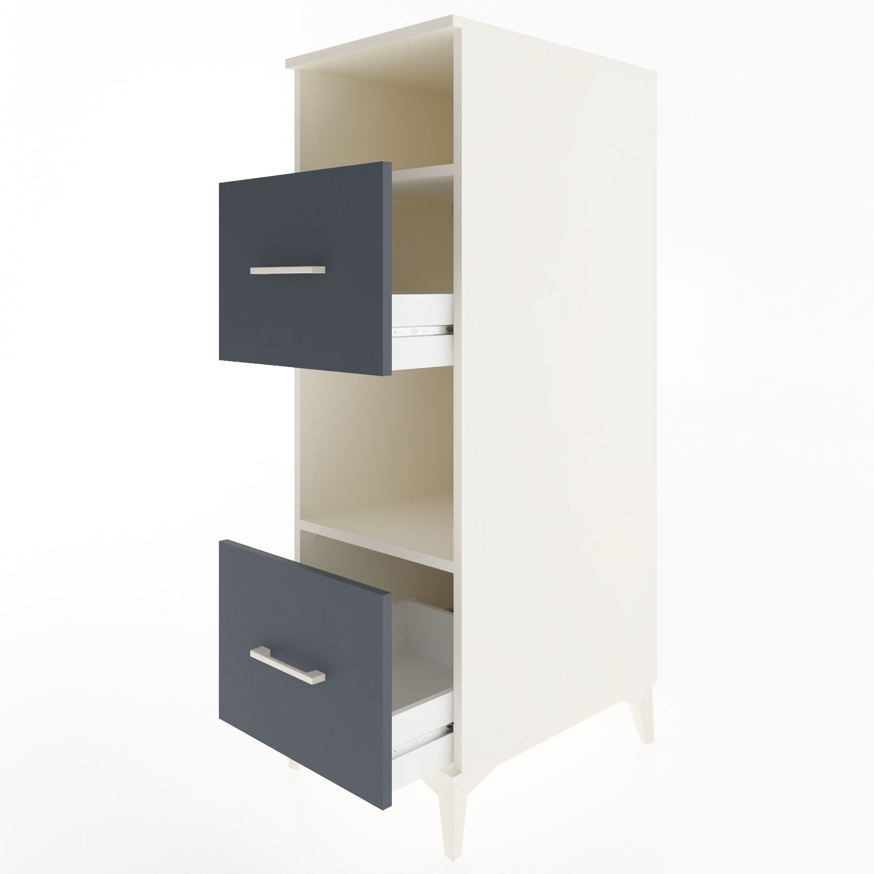 Woodntry Modular Cabinet Moonstone 44x59x122 cm with Drawers and Shelves CR98-1