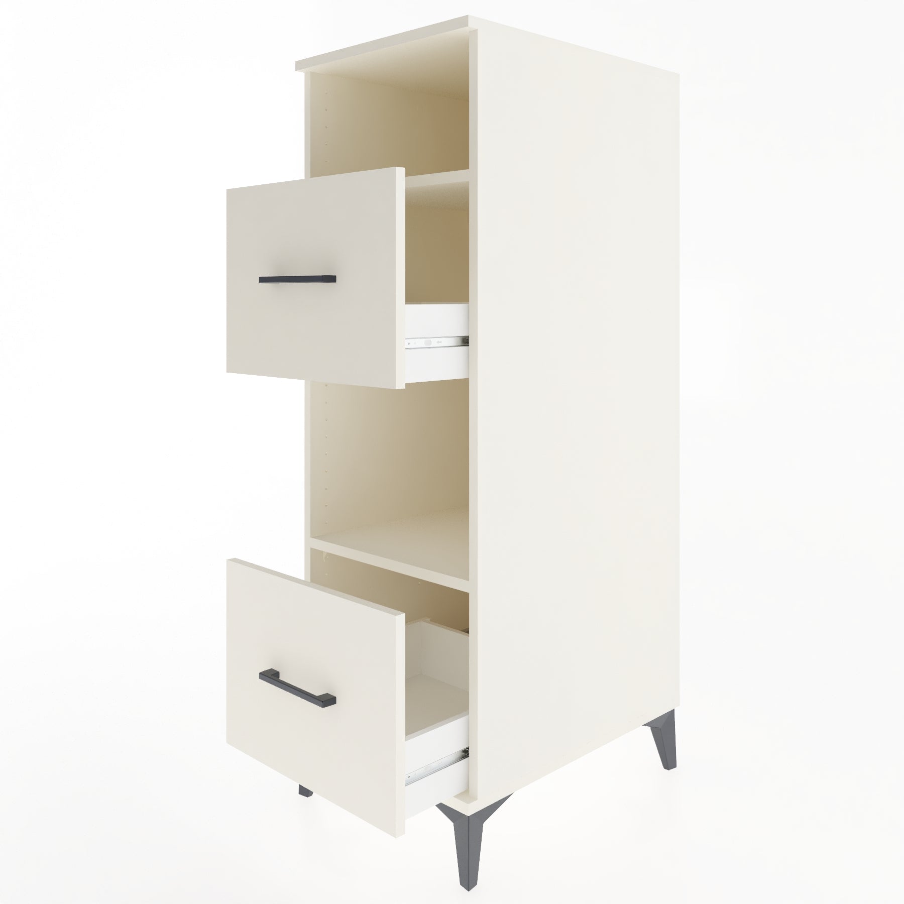 Woodntry Modular Cabinet Moonstone 44x59x122 cm with Drawers and Shelves CR98-1