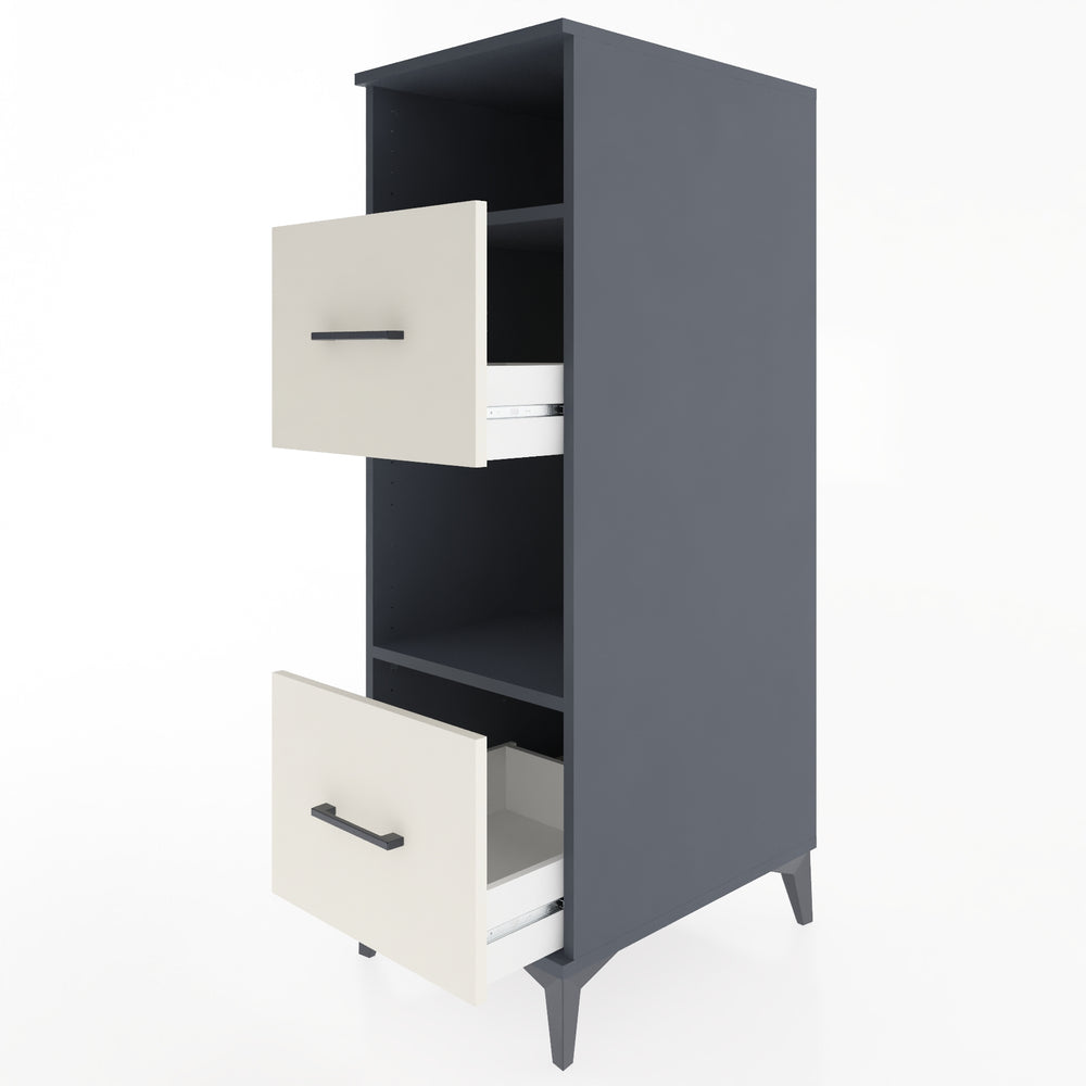 Woodntry Modular Cabinet Anthracite 44x59x122 cm with Drawers and Shelves CR98-2