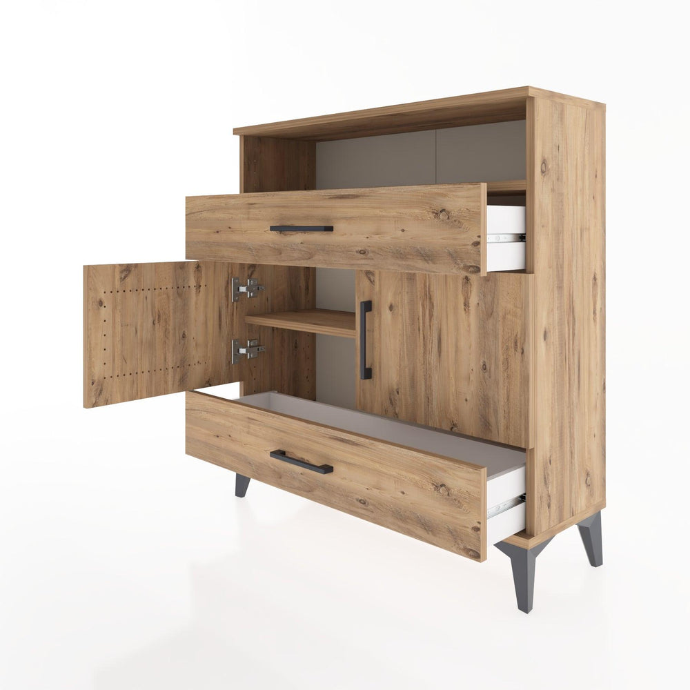 Woodntry Modüler Şifonyer Çam 88x30x84 cm Fonksiyonel F48-3