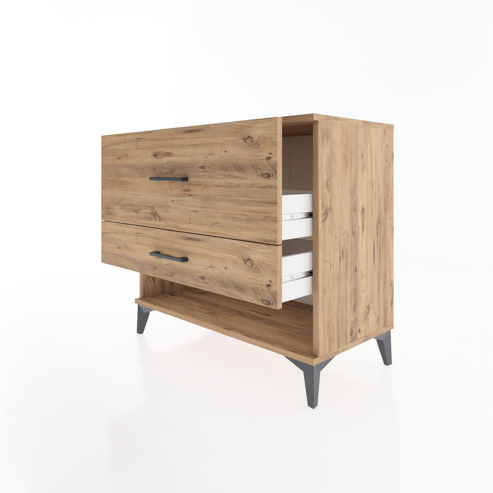 Woodntry Modular Dresser Pine 88x44x68 cm with Drawers and Shelves CR48-3