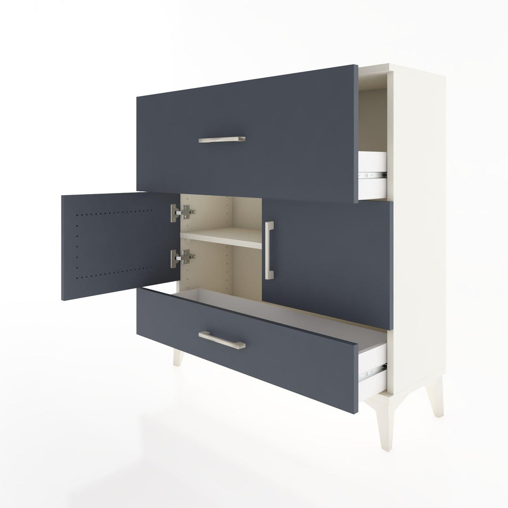 Woodntry Modular Dresser Moonstone 88x30x84 cm with Cover and Drawer KC49-1