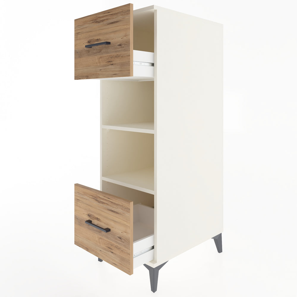 Woodntry Modular Cabinet Moonstone 44x59x122 cm with Drawers and Shelves CR99-1