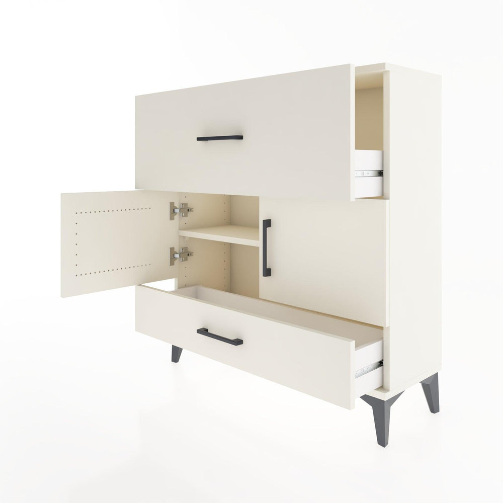 Woodntry Modular Dresser Moonstone 88x30x84 cm with Cover and Drawer KC49-1