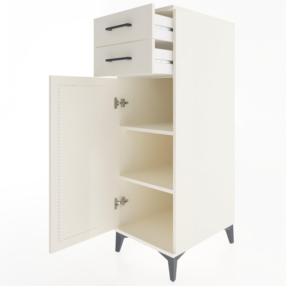 Woodntry Modular Cabinet Moonstone 44x30x122 cm with Doors and Drawers KC49-1