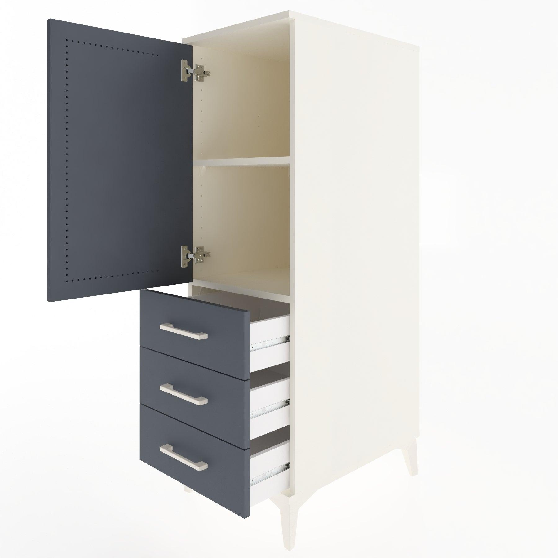 Woodntry Modular Cabinet Moonstone 44x59x122 cm with Doors and Drawers KC134-1