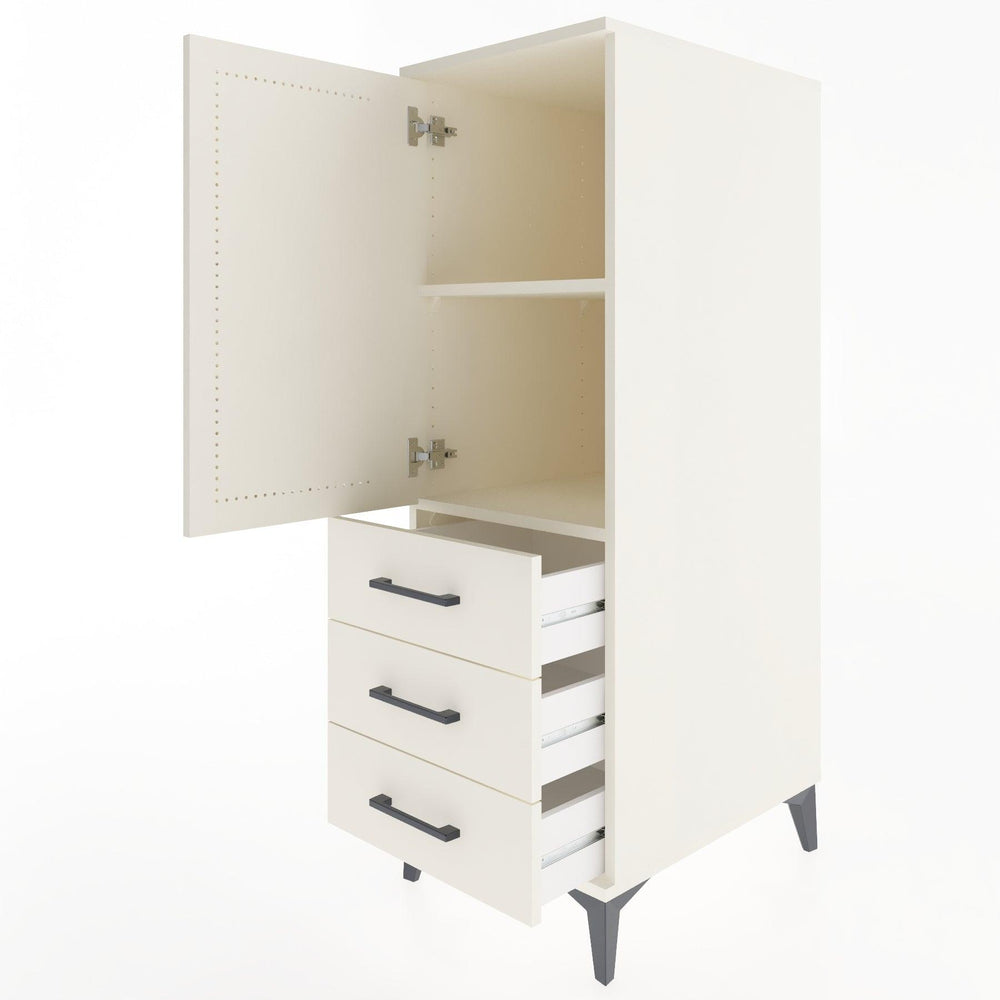 Woodntry Modüler Dolap Aytaşı 44x30x122 cm Kapaklı ve Çekmeceli KC50-1