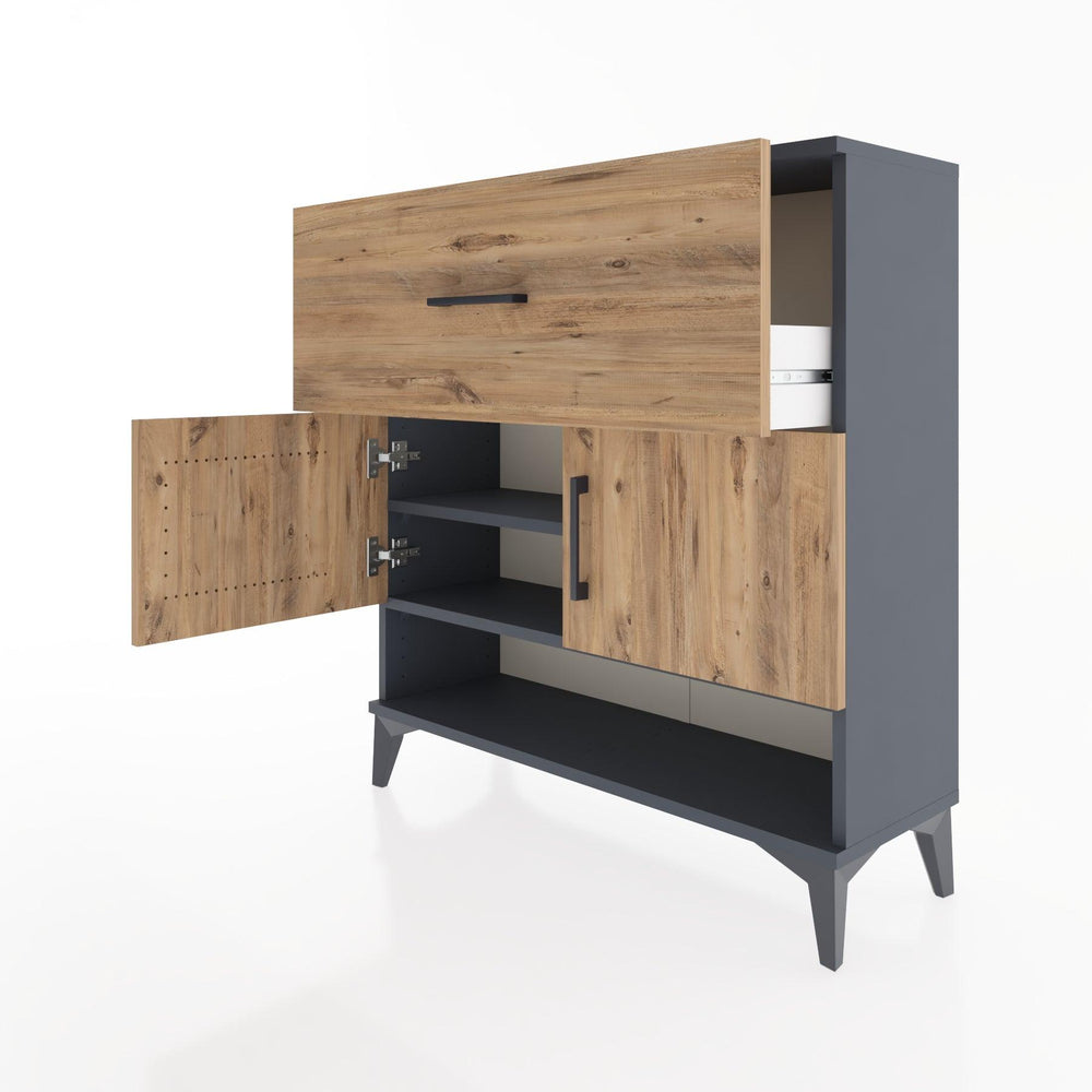 Woodntry Modular Dresser Anthracite 88x30x84 cm Functional F50-2