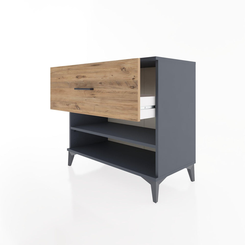 Woodntry Modular Dresser Anthracite 88x44x68 cm with Drawers and Shelves CR50-2