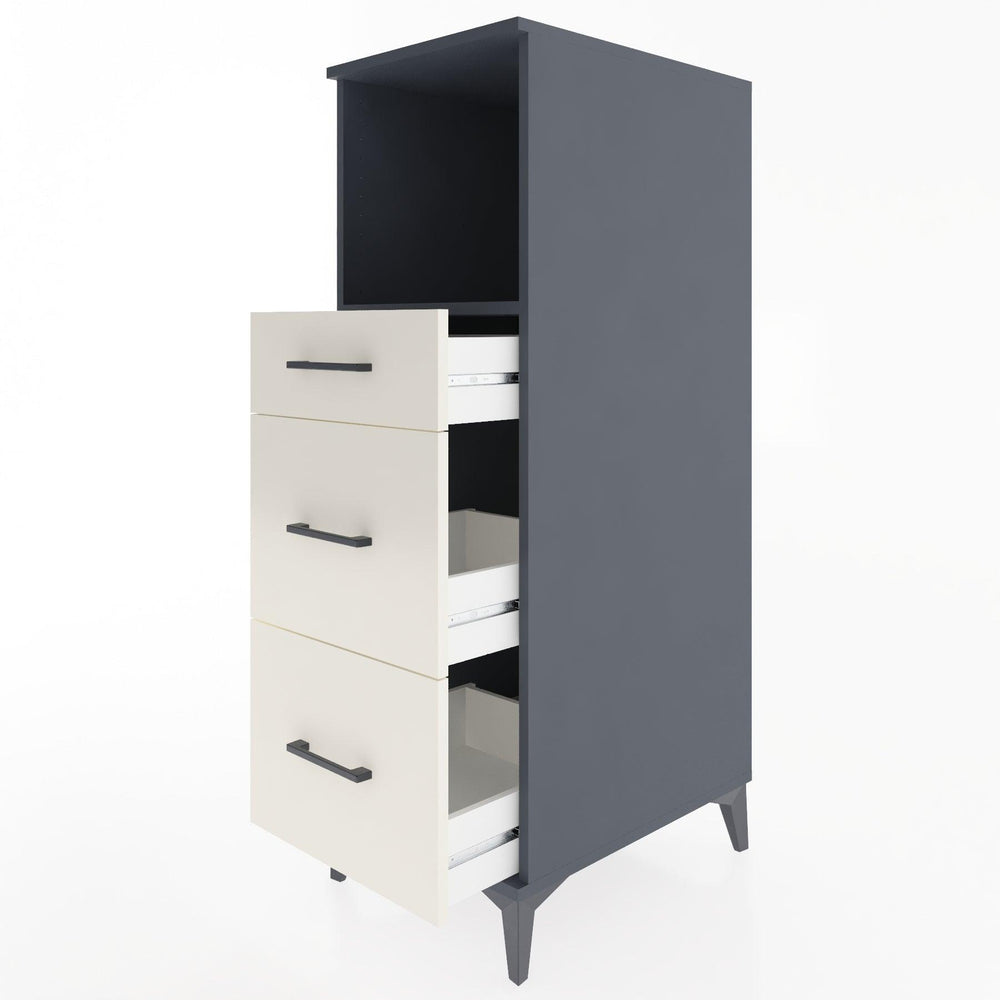 Woodntry Modular Cabinet Anthracite 44x30x122 cm with Drawers and Shelves CR100-2