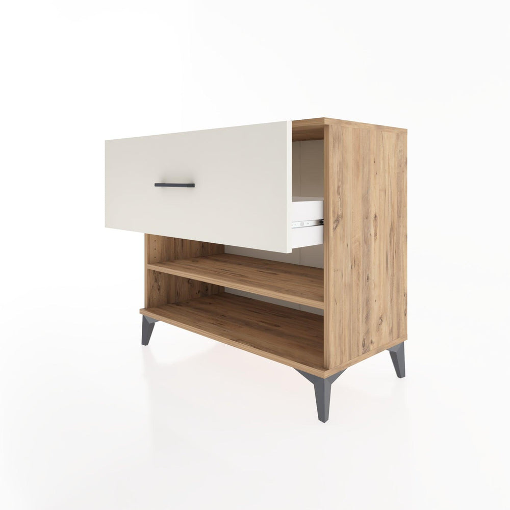 Woodntry Modüler Şifonyer Çam 88x44x68 cm Çekmeceli ve Raflı CR50-3