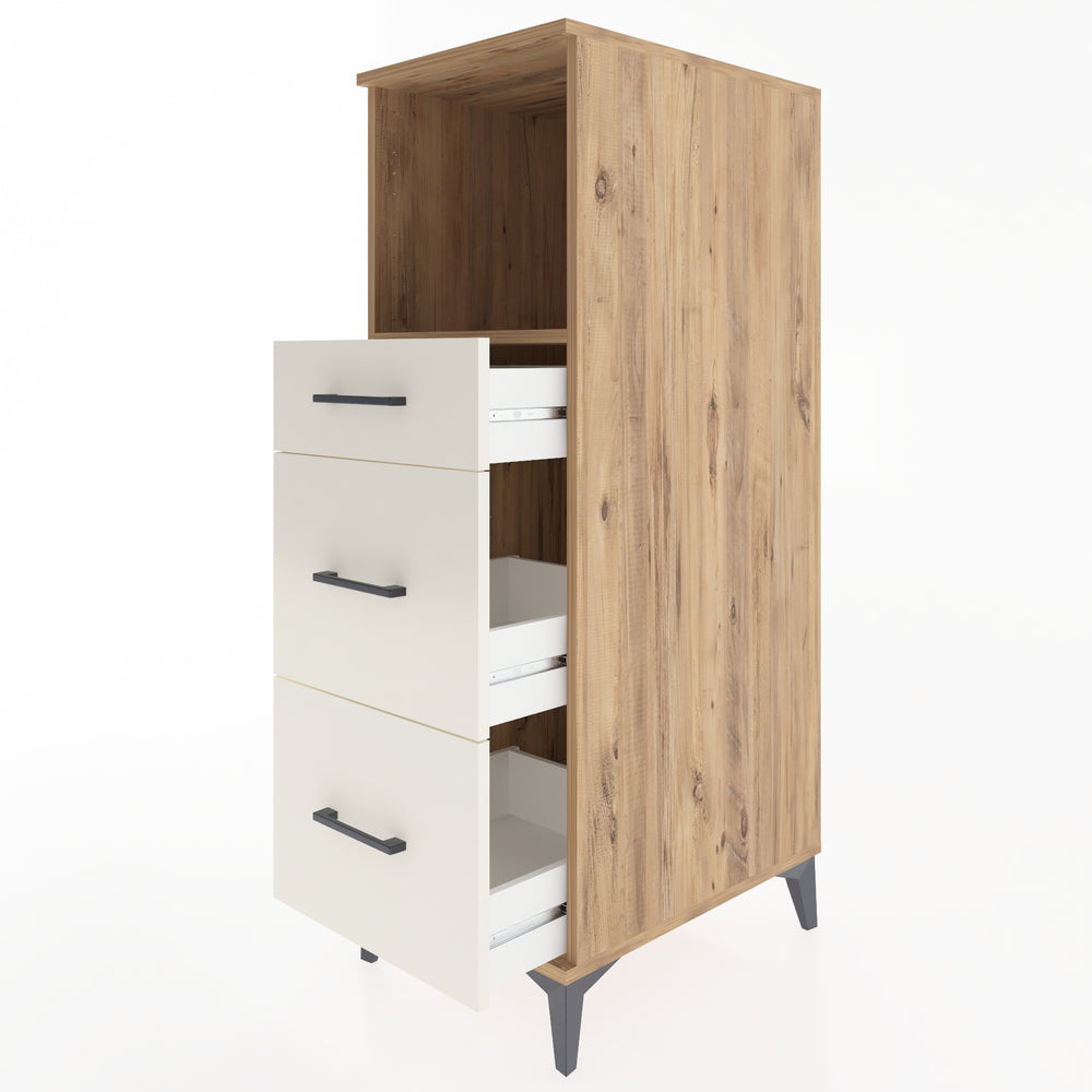Woodntry Modular Cabinet Pine 44x59x122 cm with Drawers and Shelves CR100-3