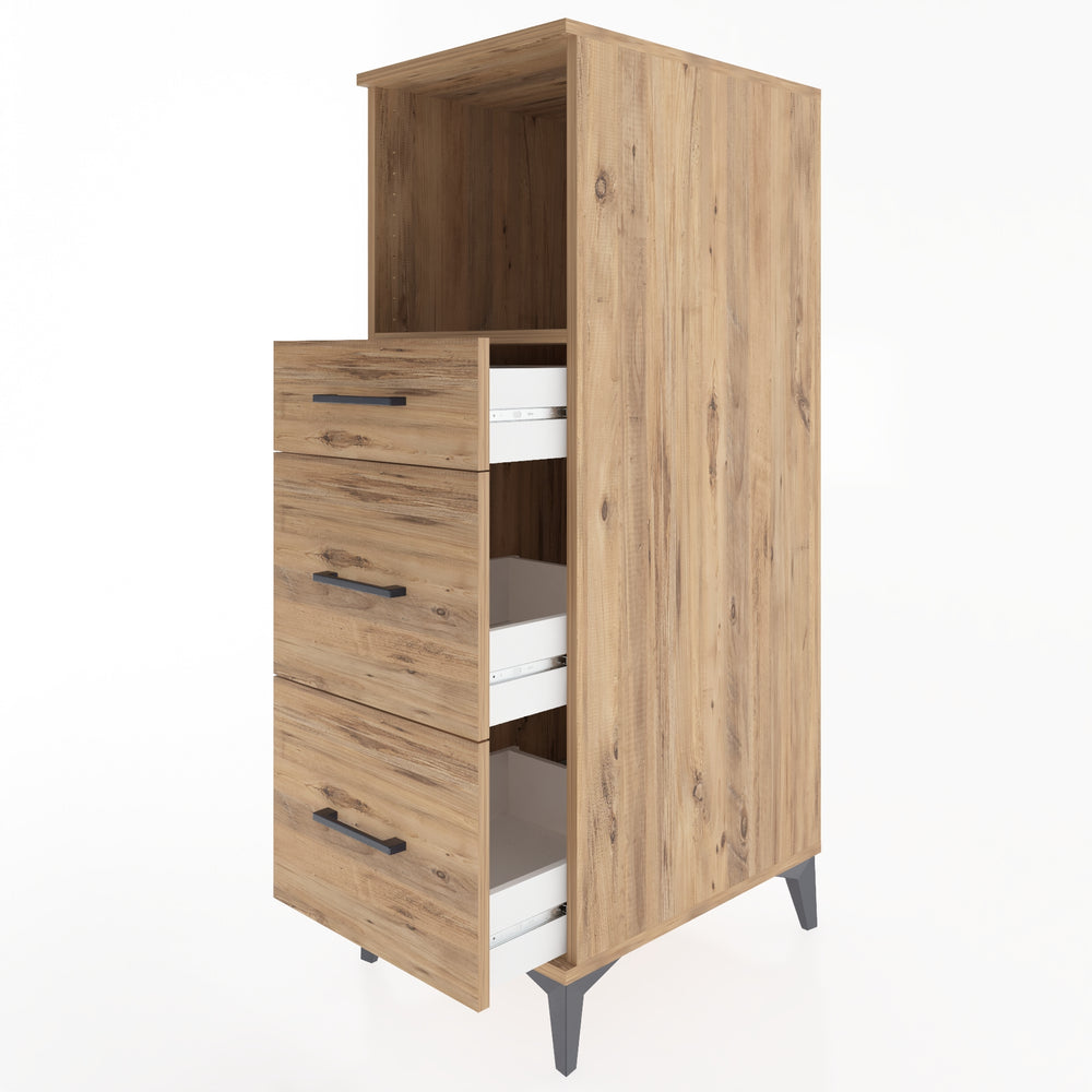 Woodntry Modular Cabinet Pine 44x59x122 cm with Drawers and Shelves CR100-3