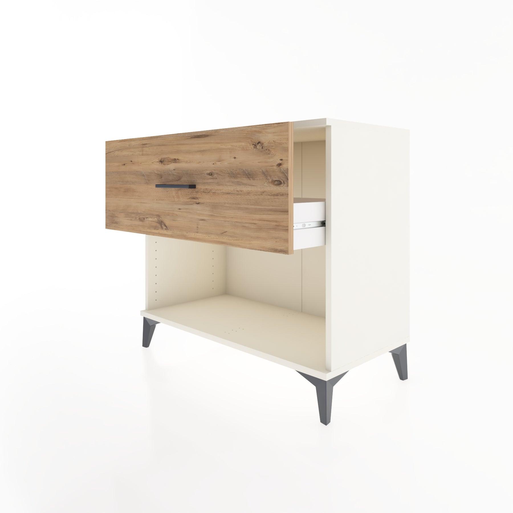 Woodntry Modüler Şifonyer Aytaşı 88x44x68 cm Çekmeceli ve Raflı CR51-1
