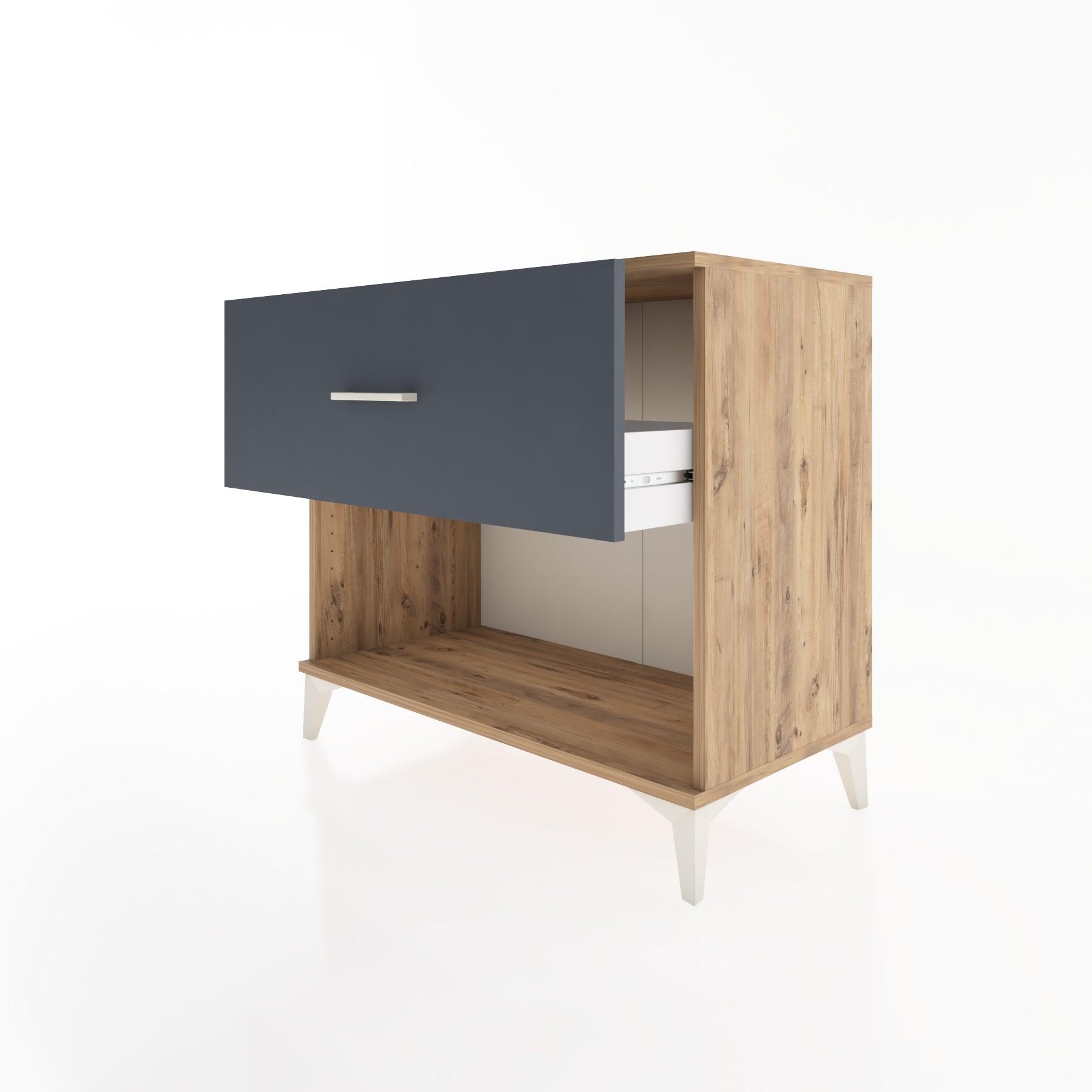 Woodntry Modüler Şifonyer Çam 88x44x68 cm Çekmeceli ve Raflı CR51-3