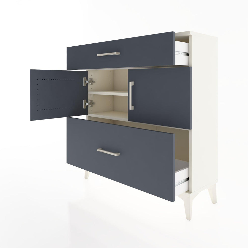 Woodntry Modular Dresser Moonstone 88x30x84 cm with Cover and Drawer KC52-1