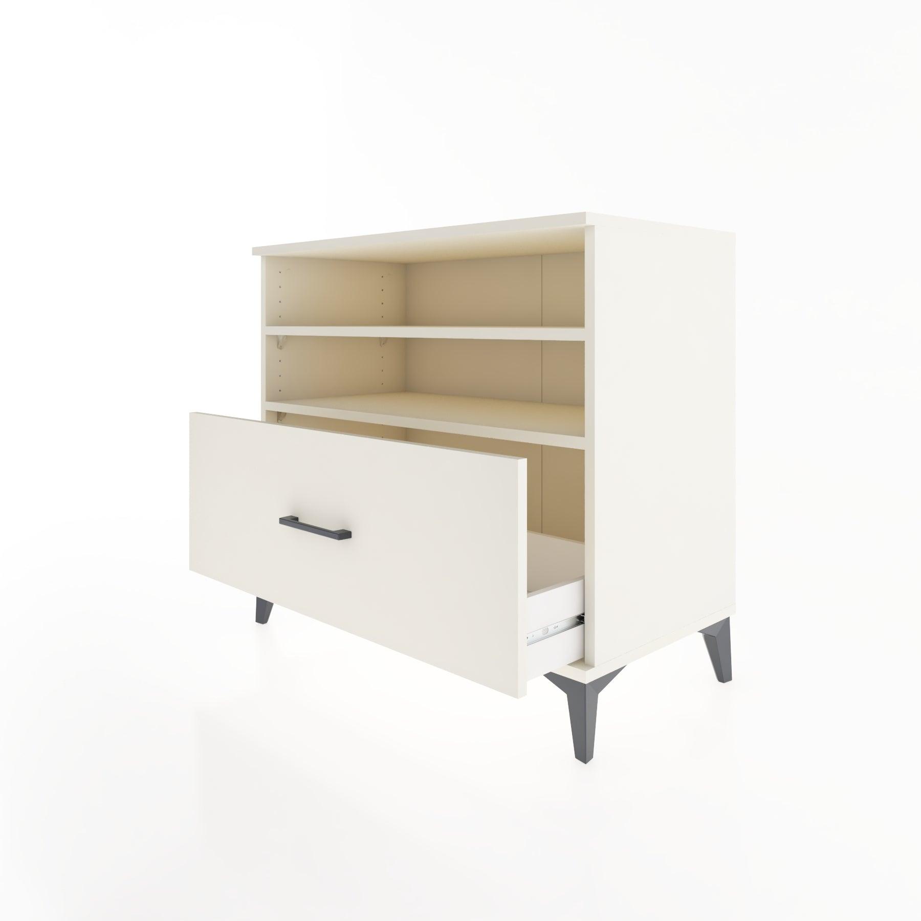 Woodntry Modüler Şifonyer Aytaşı 88x44x68 cm Çekmeceli ve Raflı CR52-1