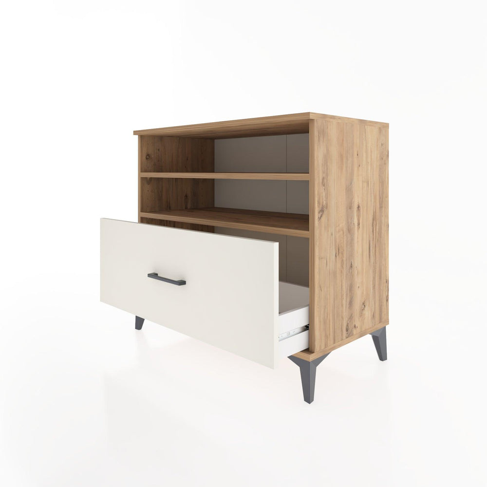 Woodntry Modüler Şifonyer Çam 88x44x68 cm Çekmeceli ve Raflı CR52-3