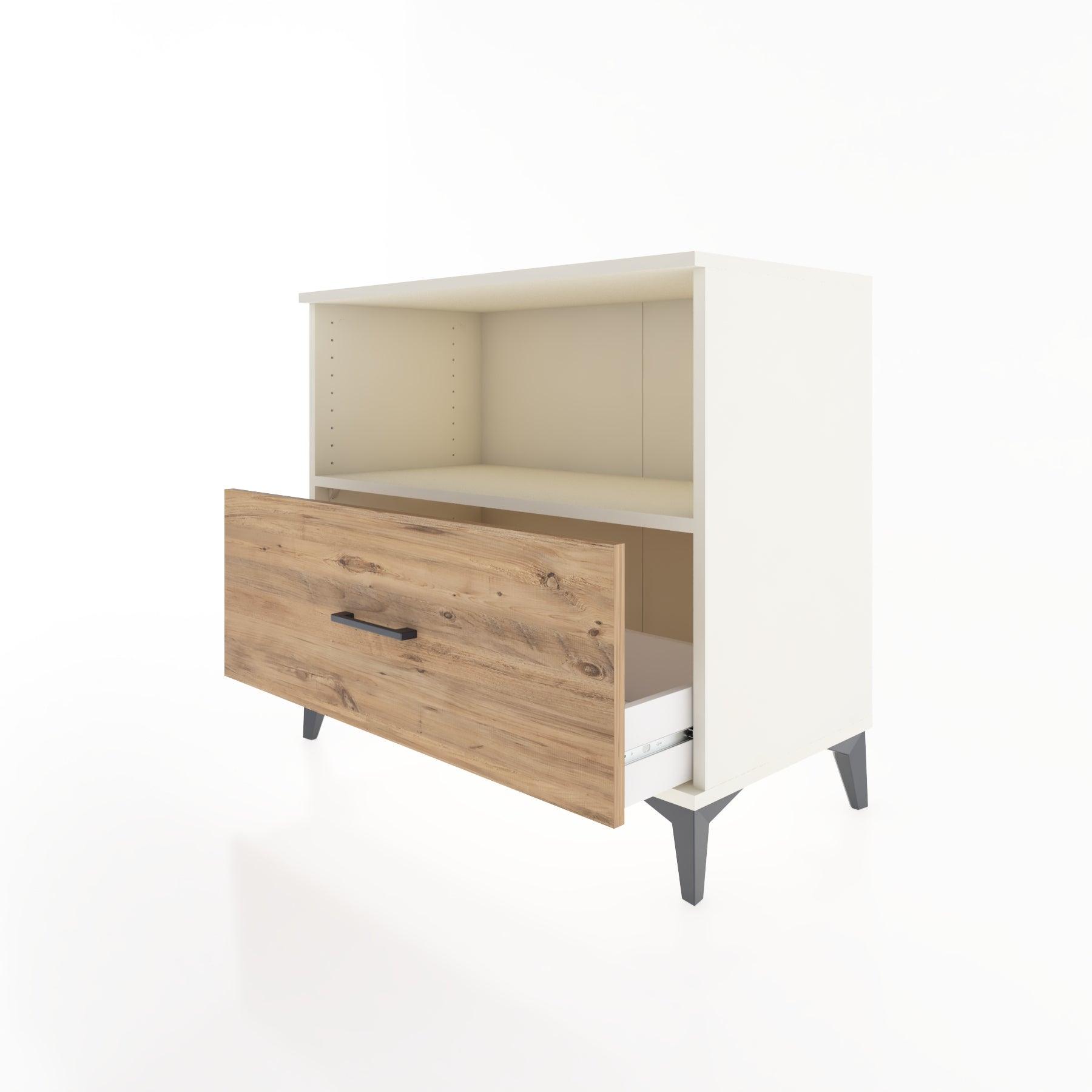 Woodntry Modüler Şifonyer Aytaşı 88x44x68 cm Çekmeceli ve Raflı CR53-1