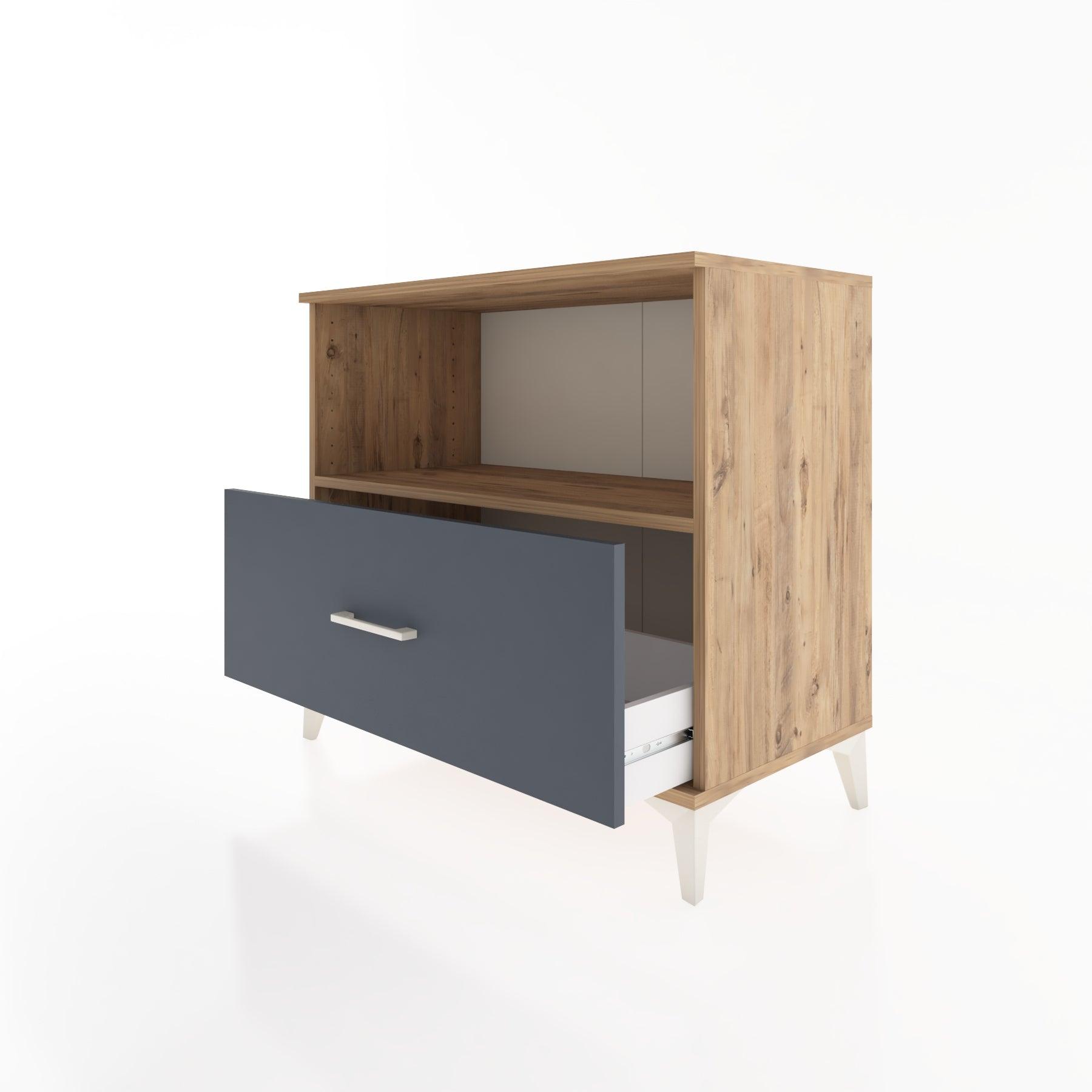 Woodntry Modüler Şifonyer Çam 88x44x68 cm Çekmeceli ve Raflı CR53-3