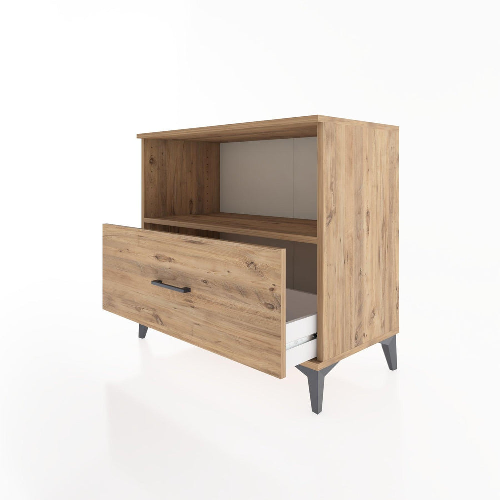 Woodntry Modüler Şifonyer Çam 88x44x68 cm Çekmeceli ve Raflı CR53-3