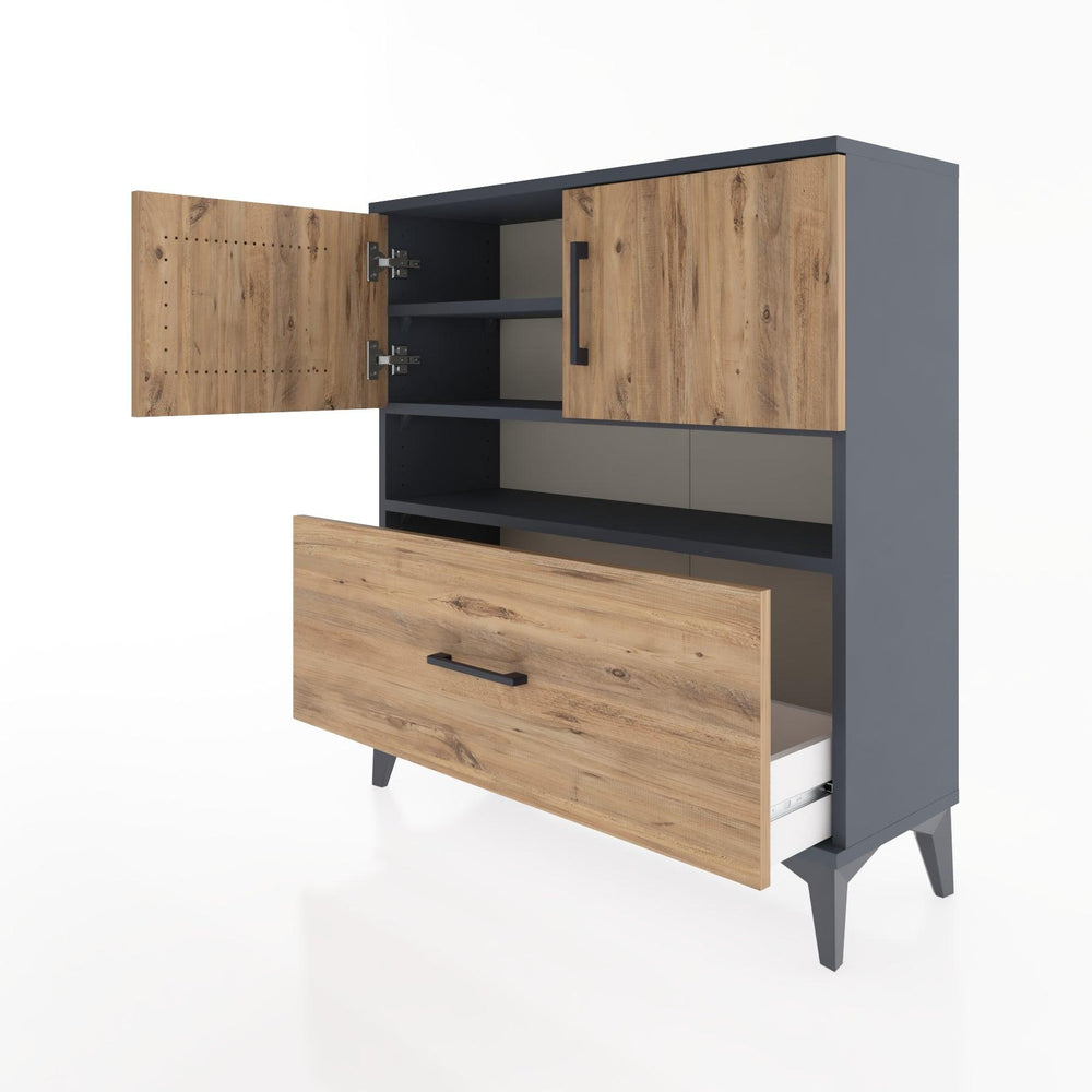 Woodntry Modular Dresser Anthracite 88x30x84 cm Functional F54-2