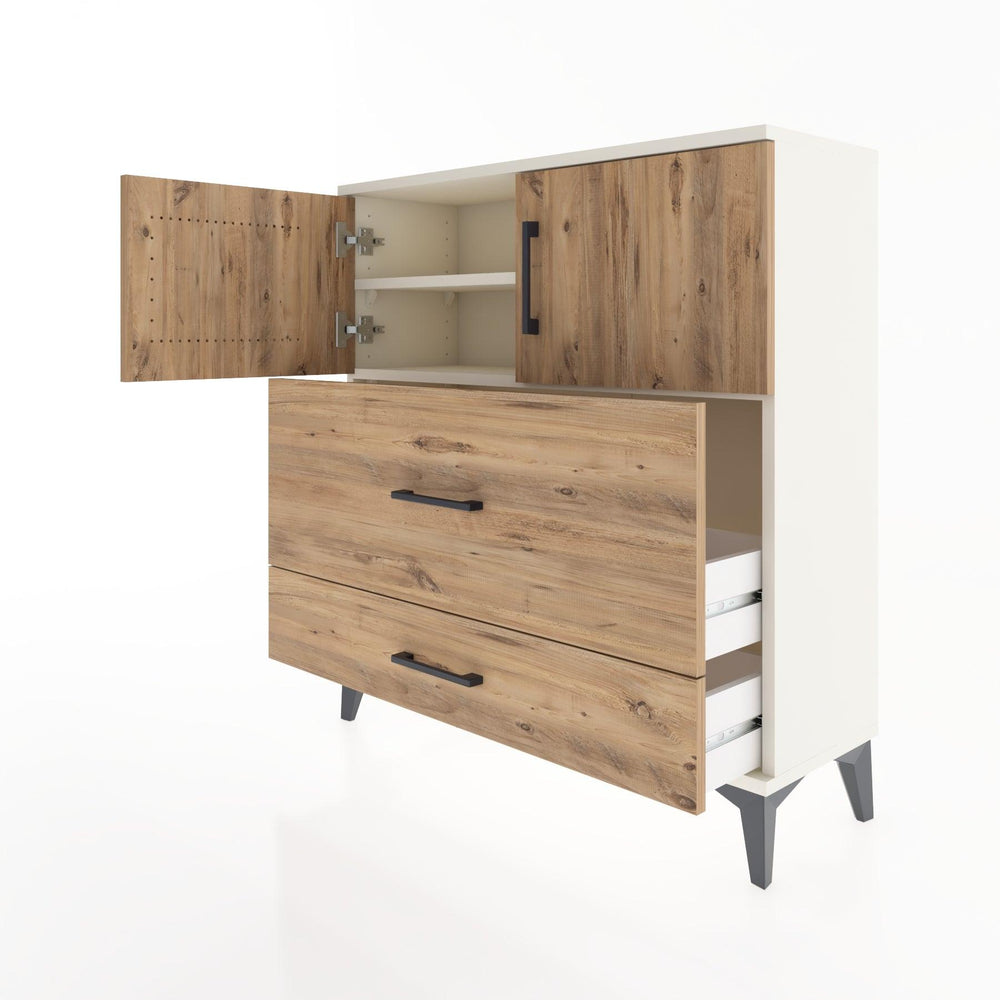 Woodntry Modular Dresser Moonstone 88x30x84 cm with Cover and Drawer KC55-1