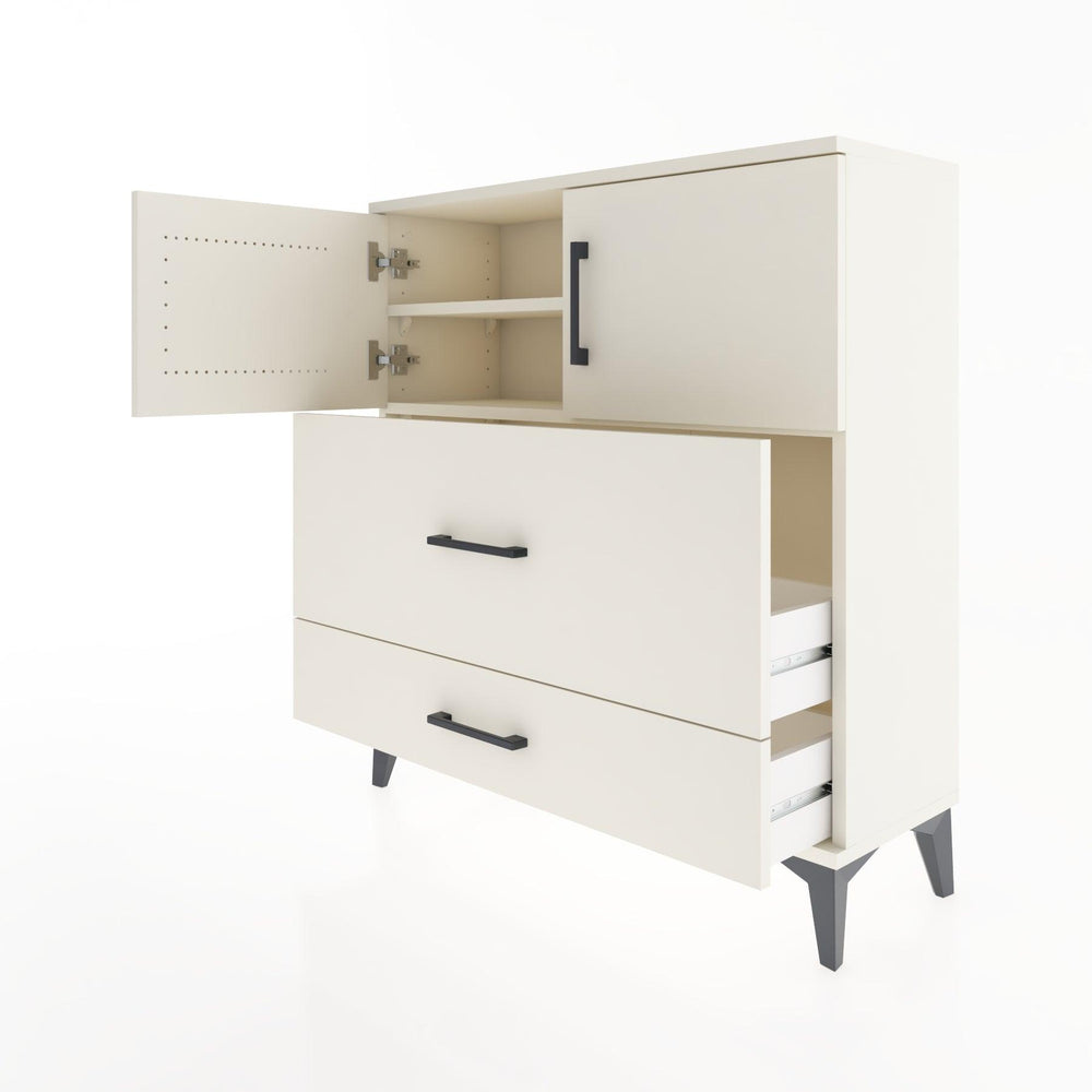 Woodntry Modular Dresser Moonstone 88x30x84 cm with Cover and Drawer KC55-1