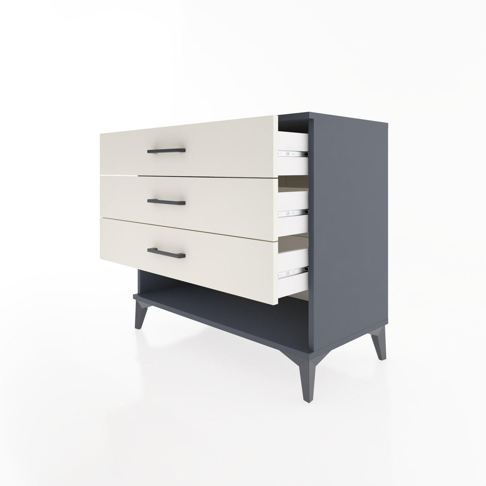 Woodntry Modular Dresser Anthracite 88x44x68 cm with Drawers and Shelves CR55-2