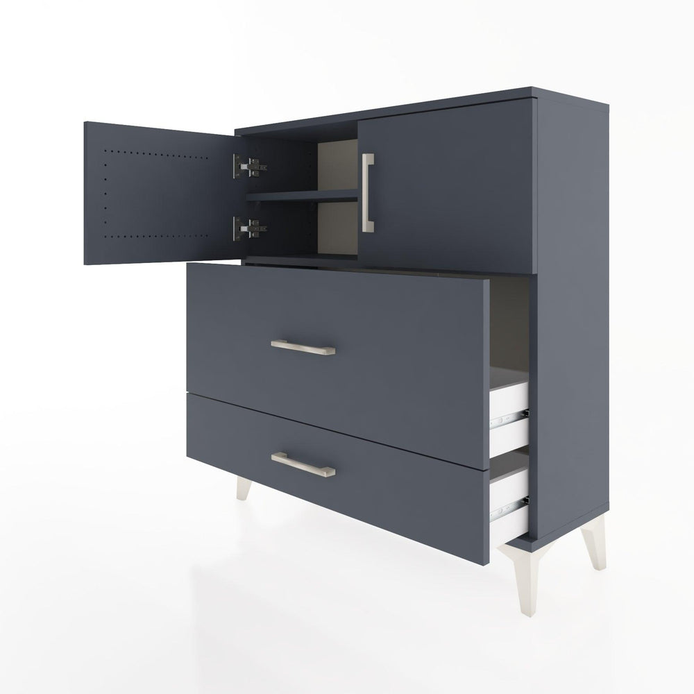 Woodntry Modular Dresser Anthracite 88x30x84 cm with Cover and Drawer KC55-2