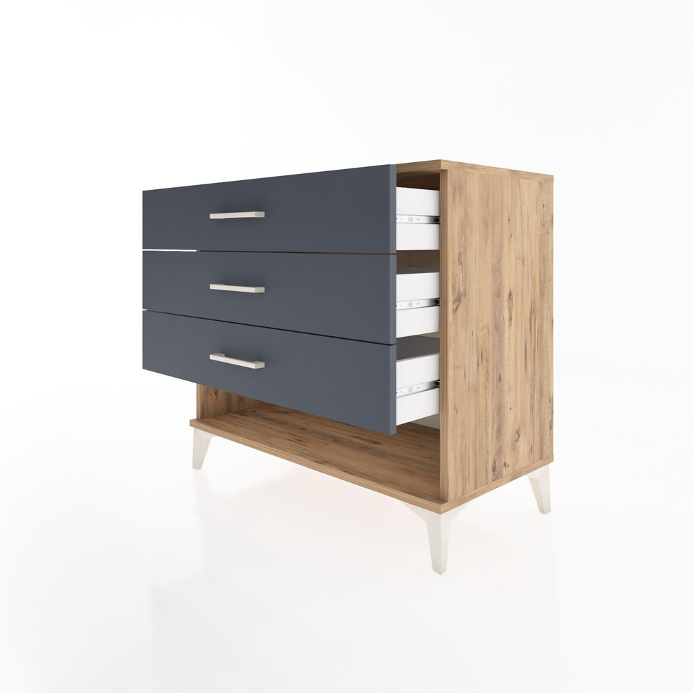 Woodntry Modüler Şifonyer Çam 88x44x68 cm Çekmeceli ve Raflı CR55-3