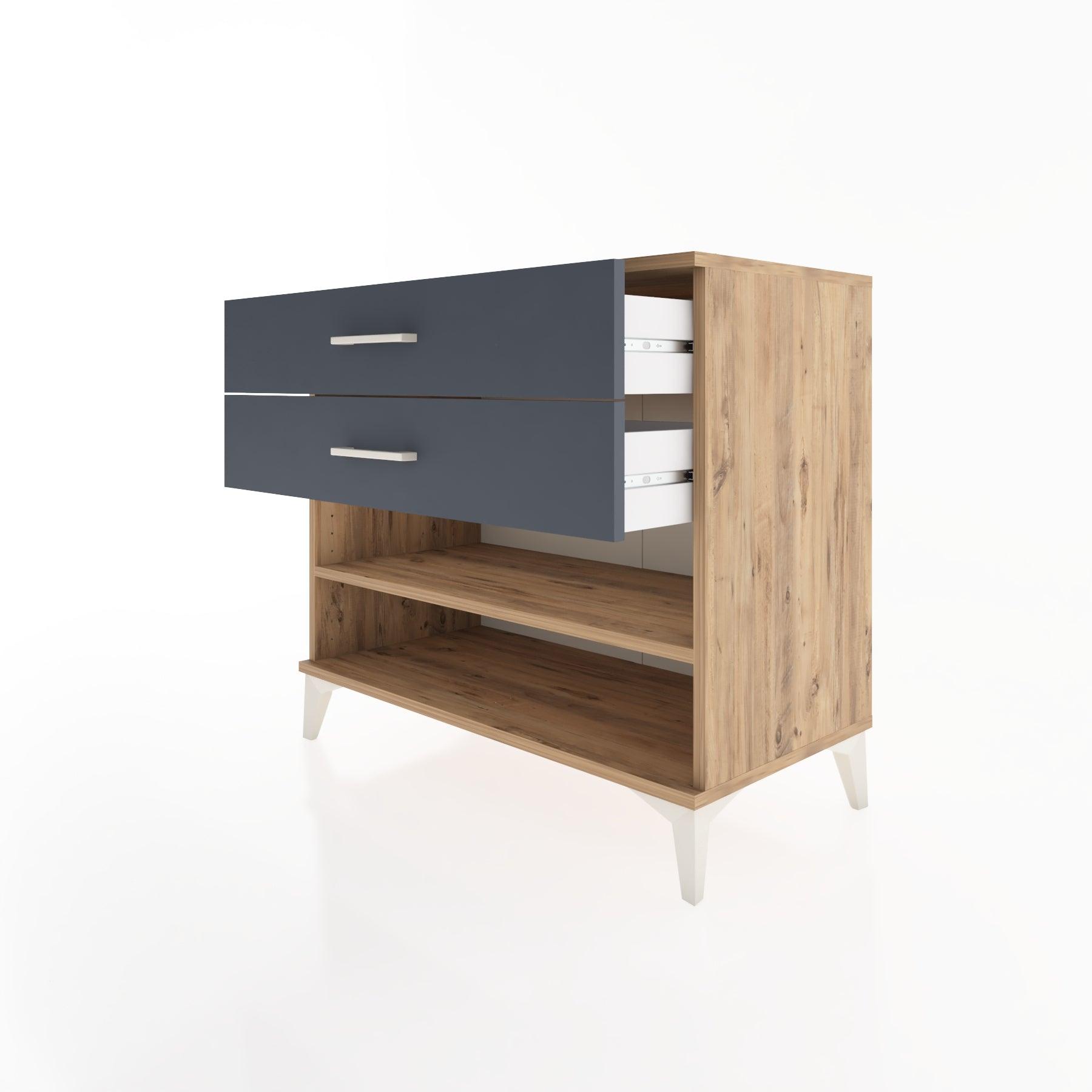Woodntry Modüler Şifonyer Çam 88x44x68 cm Çekmeceli ve Raflı CR56-3