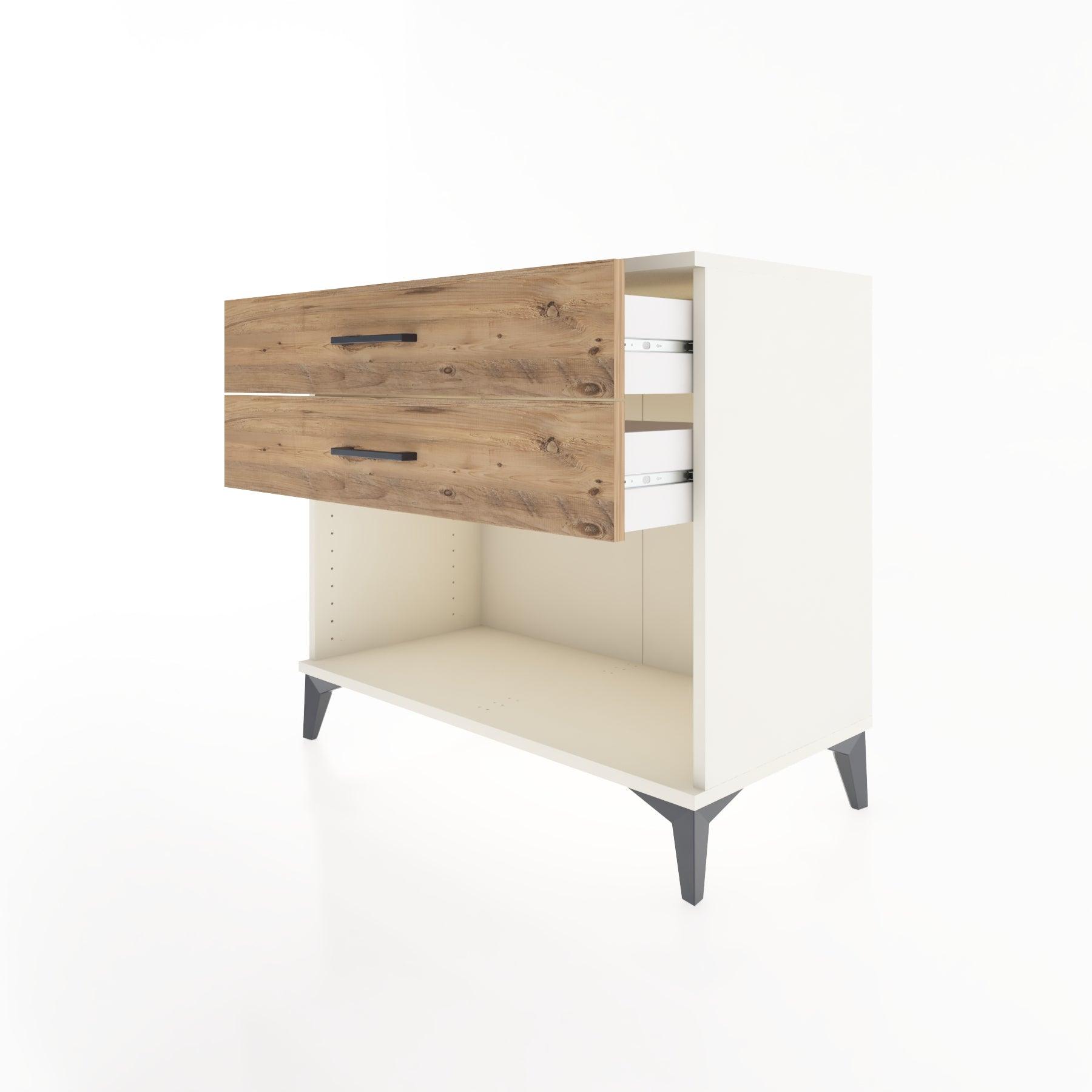 Woodntry Modüler Şifonyer Aytaşı 88x44x68 cm Çekmeceli ve Raflı CR57-1