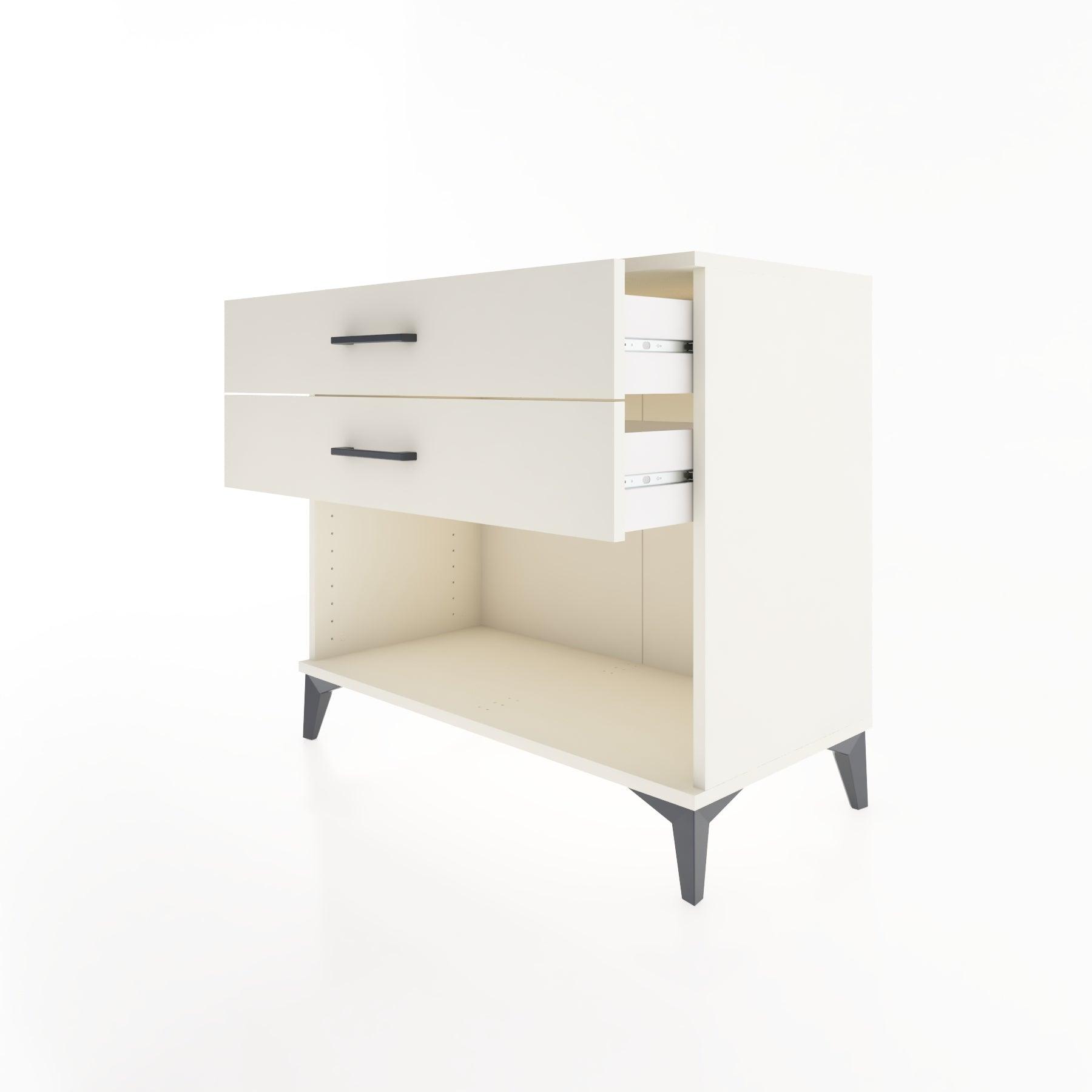 Woodntry Modüler Şifonyer Aytaşı 88x44x68 cm Çekmeceli ve Raflı CR57-1
