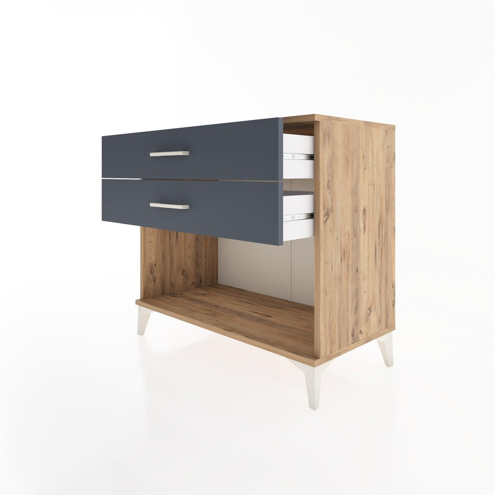 Woodntry Modüler Şifonyer Çam 88x44x68 cm Çekmeceli ve Raflı CR57-3