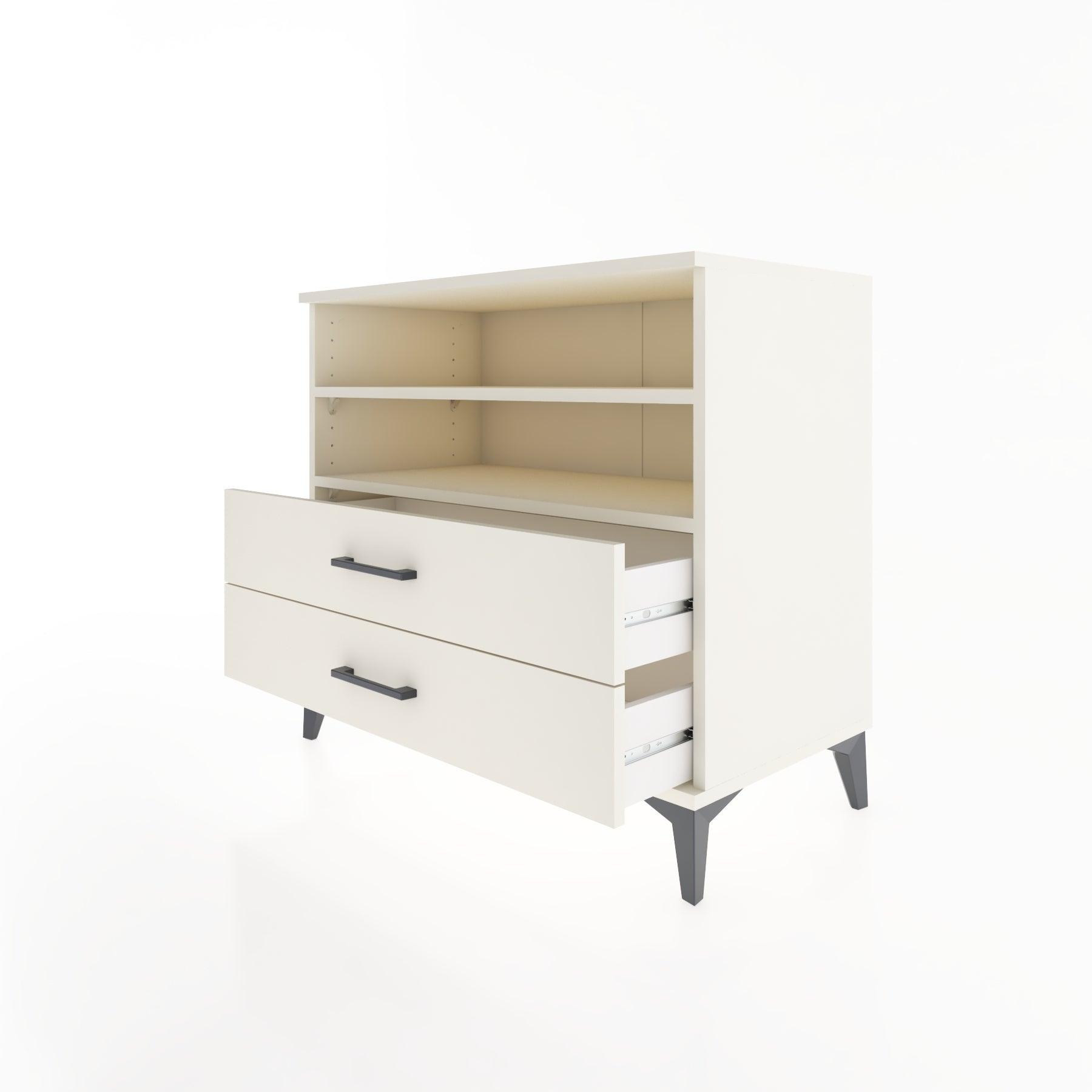 Woodntry Modüler Şifonyer Aytaşı 88x44x68 cm Çekmeceli ve Raflı CR58-1