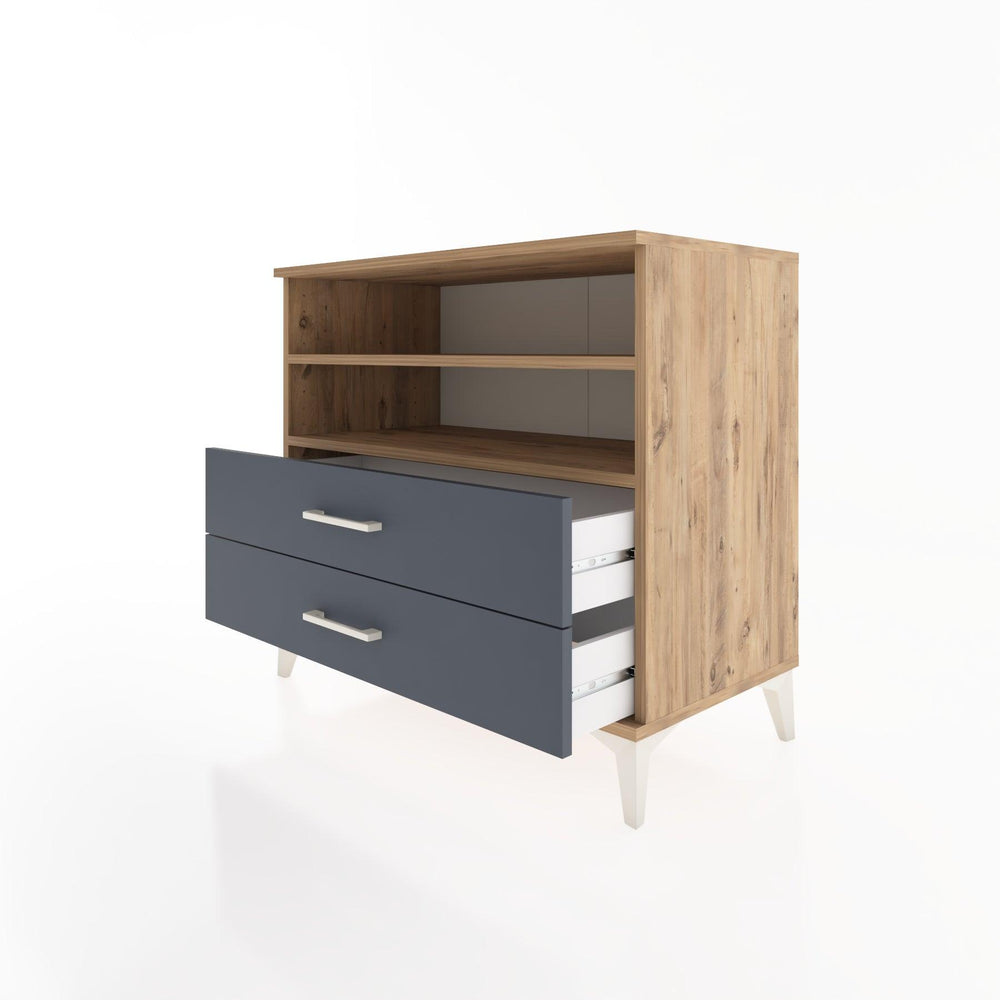 Woodntry Modüler Şifonyer Çam 88x44x68 cm Çekmeceli ve Raflı CR58-3