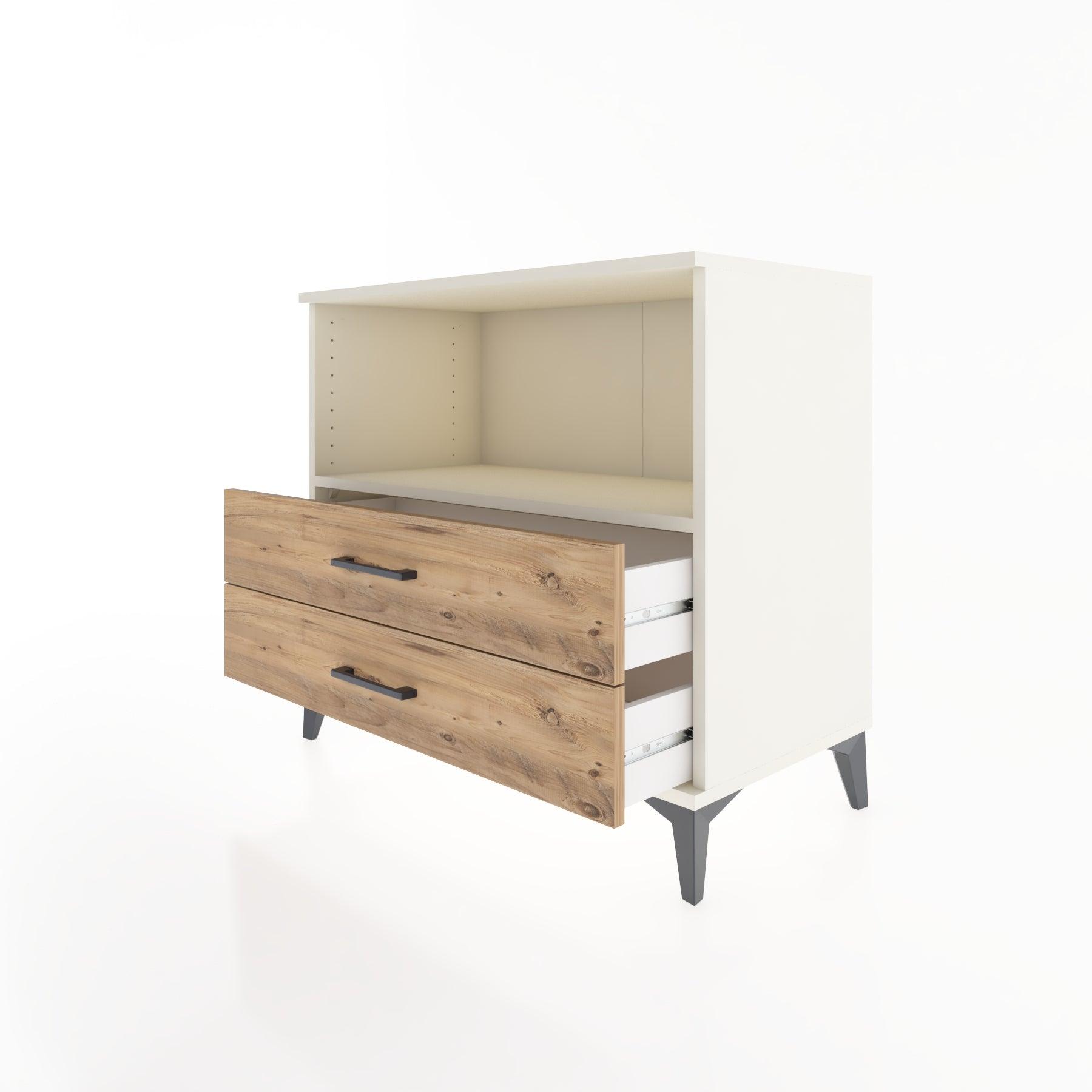 Woodntry Modüler Şifonyer Aytaşı 88x44x68 cm Çekmeceli ve Raflı CR59-1