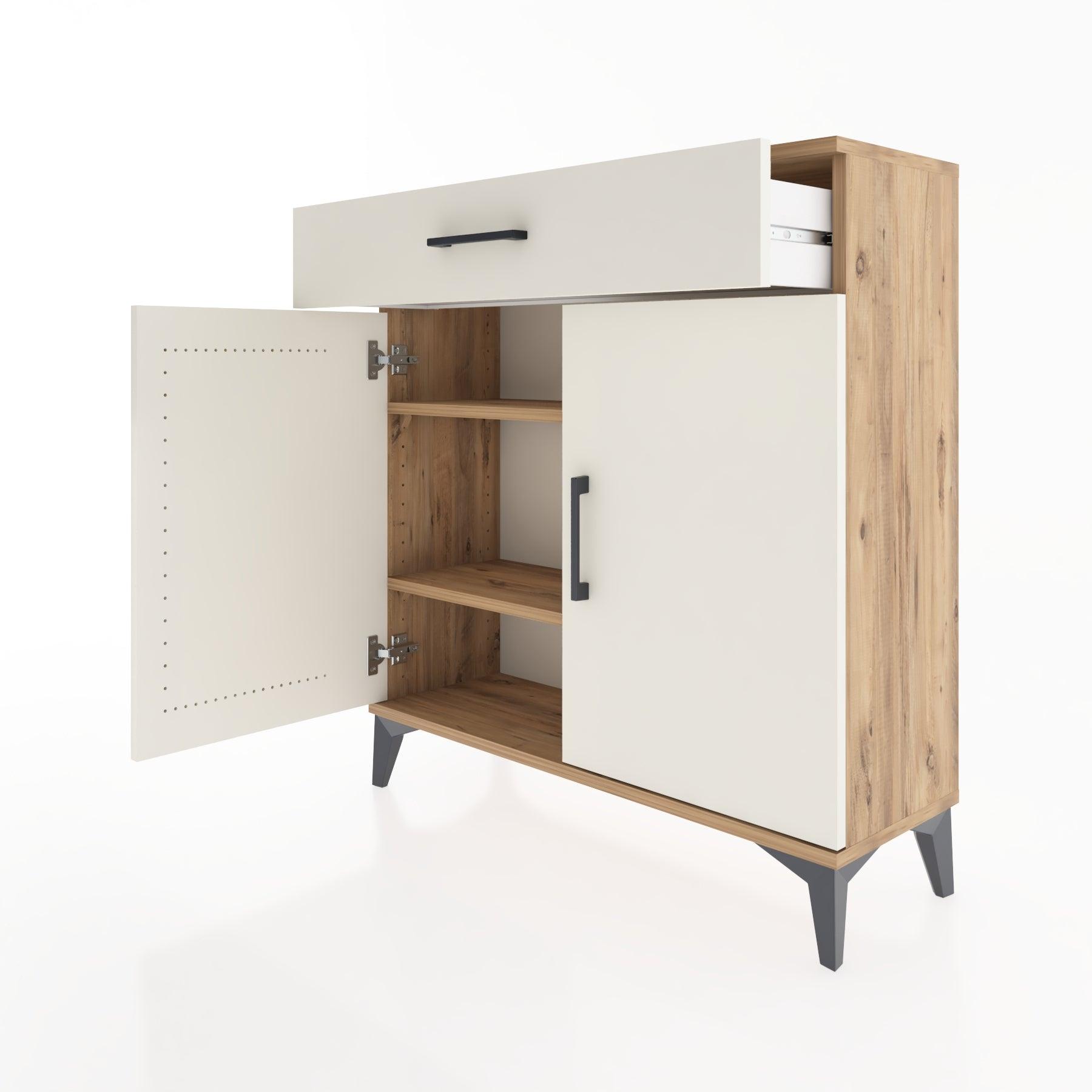 Woodntry Modular Dresser Pine 88x30x84 cm with Cover and Drawer KC59-3