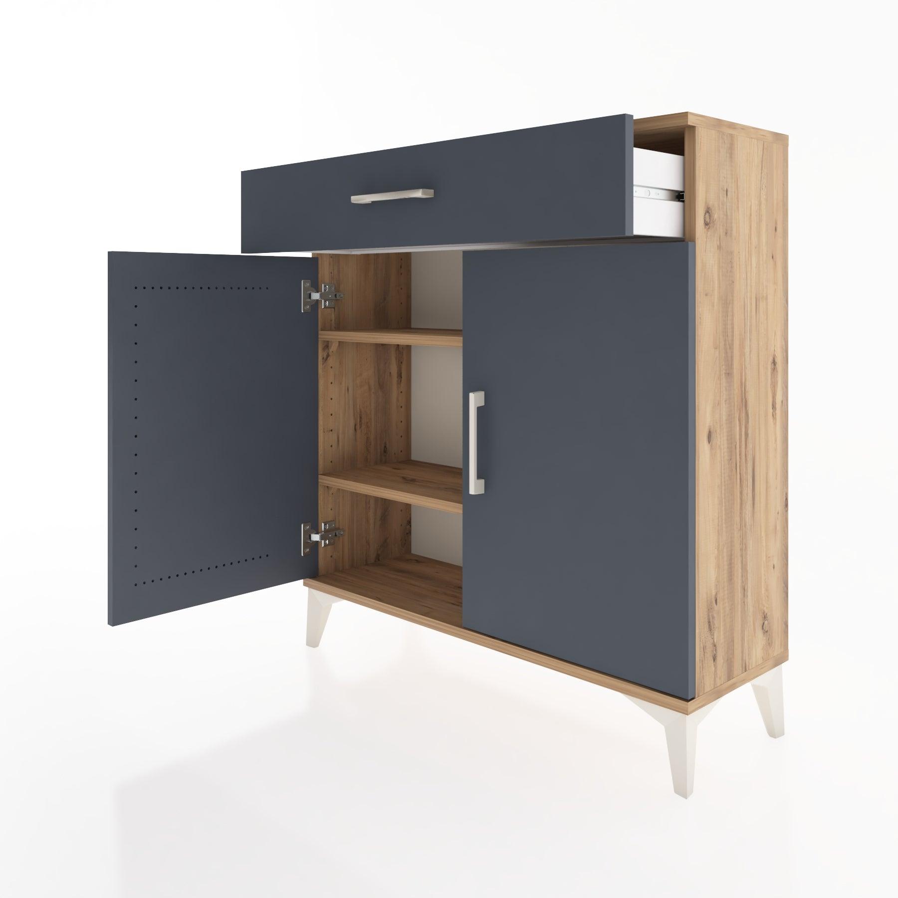 Woodntry Modular Dresser Pine 88x30x84 cm with Cover and Drawer KC59-3