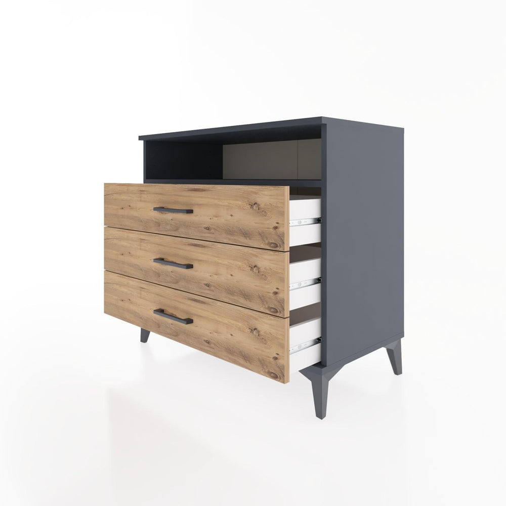 Woodntry Modular Dresser Anthracite 88x44x68 cm with Drawers and Shelves CR60-2