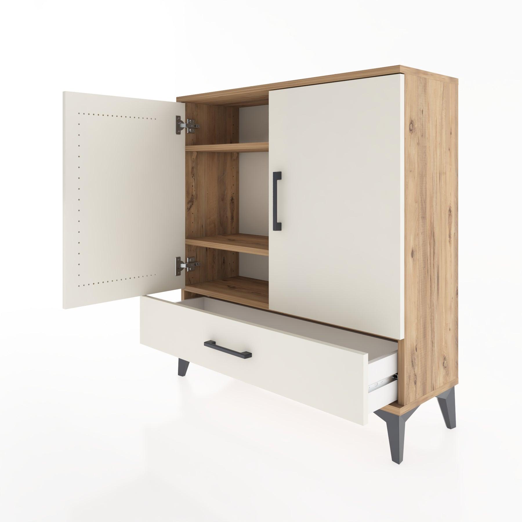 Woodntry Modular Dresser Pine 88x30x84 cm with Cover and Drawer KC60-3