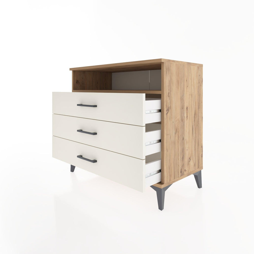 Woodntry Modüler Şifonyer Çam 88x44x68 cm Çekmeceli ve Raflı CR60-3